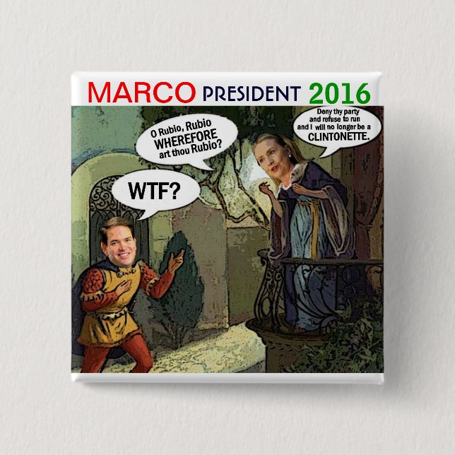 Marco Rubio for President 2016 Button (Front)