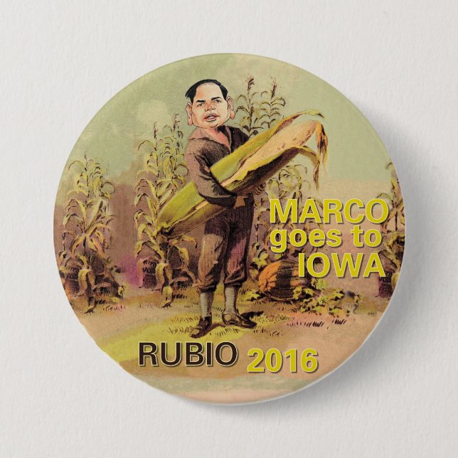 Marco Rubio for President 2016 Pinback Button (Front)