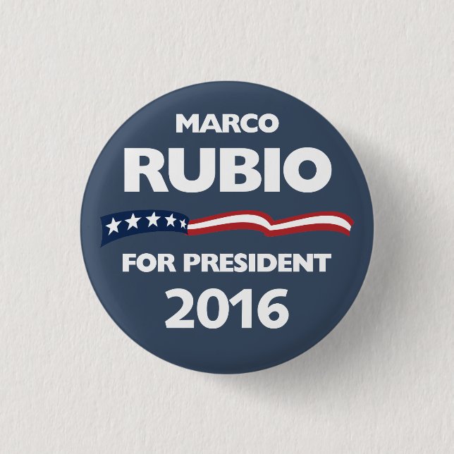 Marco Rubio for president 2016 Pinback Button (Front)