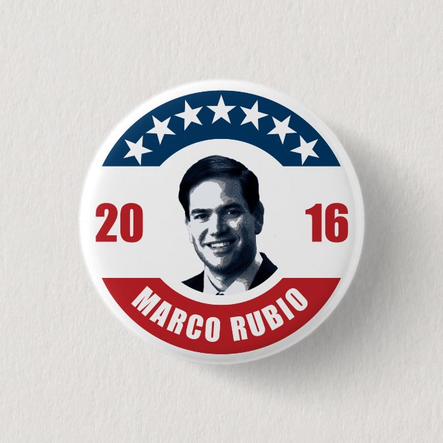 Marco Rubio for president 2016 Pinback Button (Front)