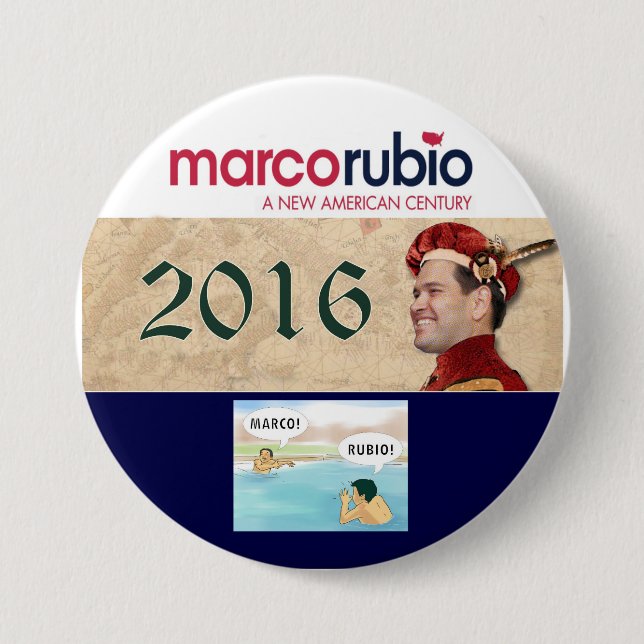 Marco Rubio for President 2016 Pinback Button (Front)
