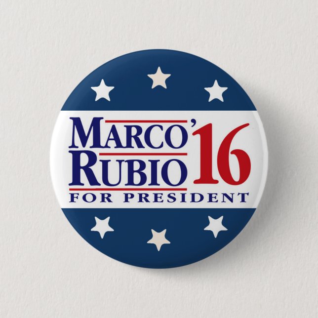 Marco Rubio For President Pinback Button (Front)