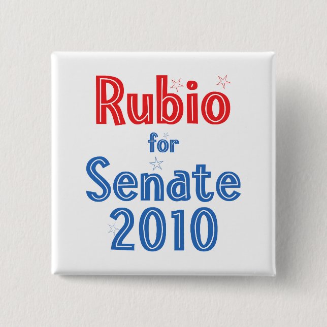 Marco Rubio for Senate 2010 Star Design Button (Front)