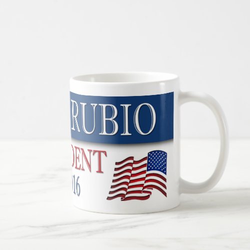 Marco Rubio President 2016 USA Flag Coffee Mug