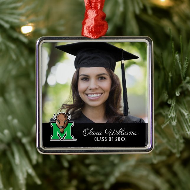 Marco The Bison M | Add Your Photo Metal Ornament (Tree)