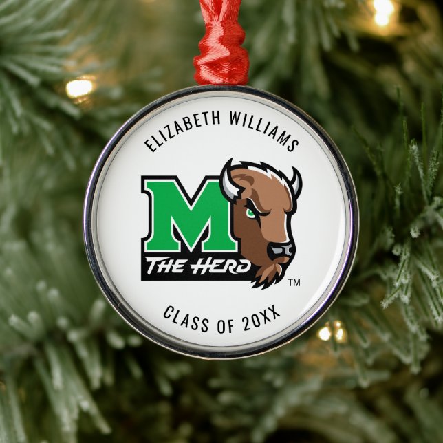 Marco The Bison | The Herd | Add Your Name Metal Ornament (Tree)