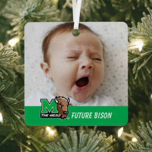 Marco The Bison The Herd Add Your Photo Metal Ornament