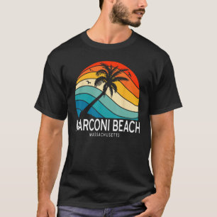 Marconi Beach Massachusetts Beach Palm Tree Souven T-Shirt