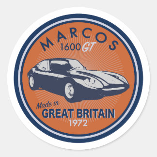 Marcos 1600GT Classic Round Sticker