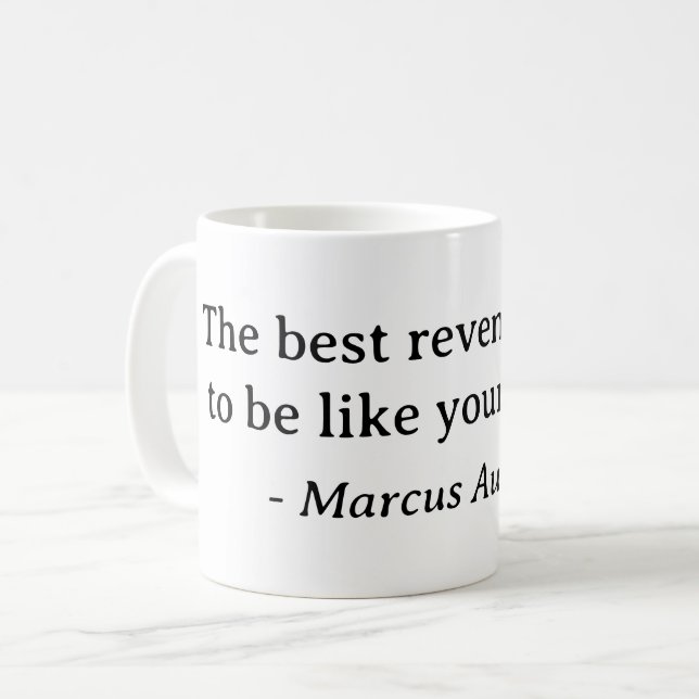 Marcus Aurelius Best Revenge Quote Coffee Mug (Front Left)