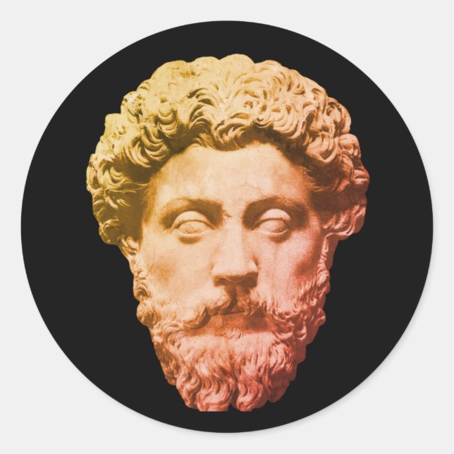 Marcus Aurelius Classic Round Sticker (Front)