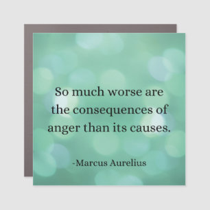 Marcus Aurelius: Conquer Anger, Find Inner Peace Car Magnet