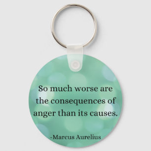 Marcus Aurelius: Conquer Anger, Find Inner Peace Keychain