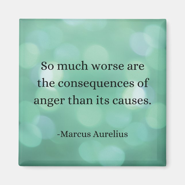 Marcus Aurelius: Conquer Anger, Find Inner Peace Magnet (Front)