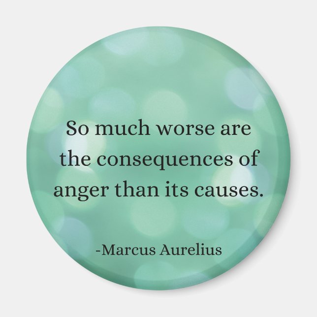Marcus Aurelius: Conquer Anger, Find Inner Peace Magnet (Front)