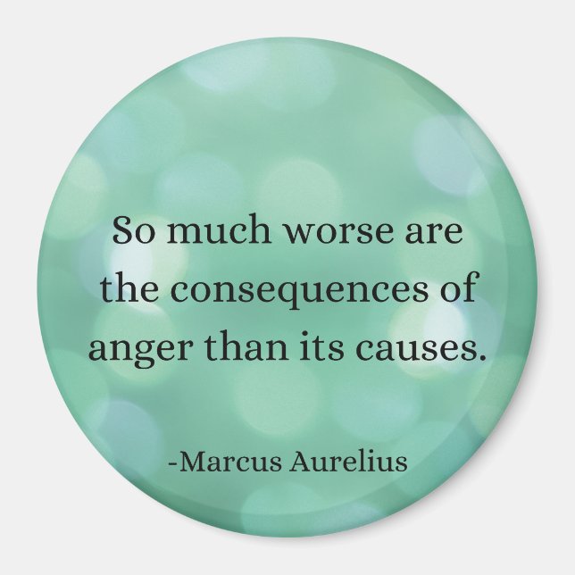 Marcus Aurelius: Conquer Anger, Find Inner Peace Magnet (Front)
