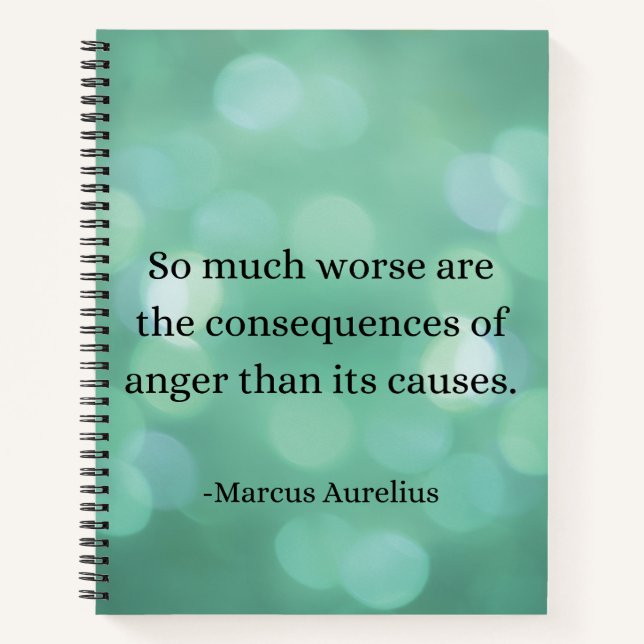 Marcus Aurelius: Conquer Anger, Find Inner Peace Notebook (Front)