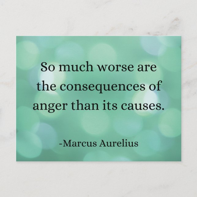 Marcus Aurelius: Conquer Anger, Find Inner Peace Postcard (Front)