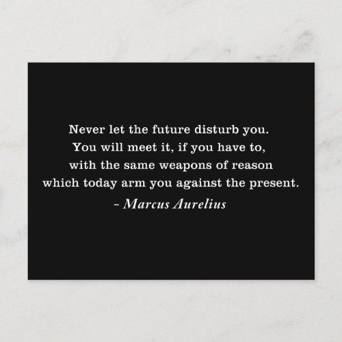 Marcus Aurelius Future Stoicism Quote Postcard
