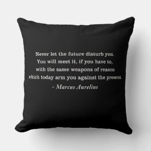 Marcus Aurelius Future Stoicism Quote Throw Pillow