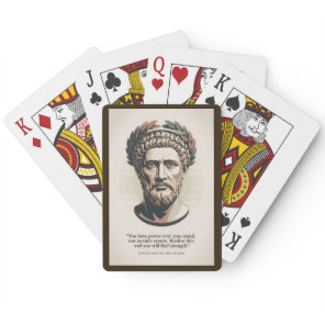 Marcus Aurelius Meditations Quote Illustration Art Poker Cards