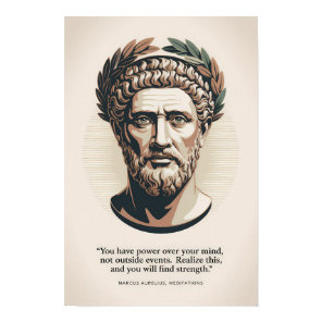 Marcus Aurelius Meditations Quote Illustration Art Poster