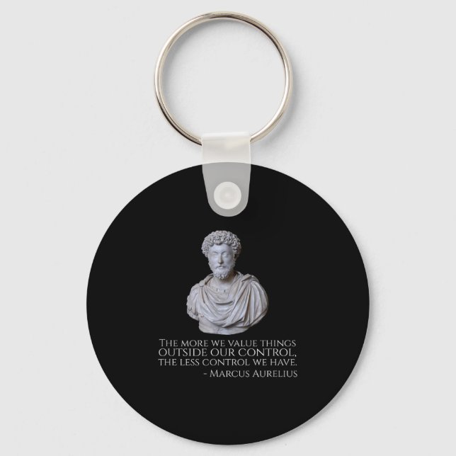Marcus Aurelius - Motivational Stoicism Philosophy Keychain (Front)