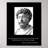 Marcus Aurelius Poster - Black / White