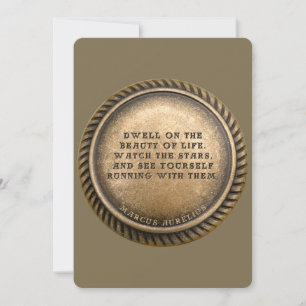 Marcus Aurelius Quote Dwell on the beauty of life Holiday Card