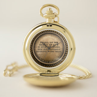 Marcus Aurelius Quote Dwell on the beauty of life Pocket Watch