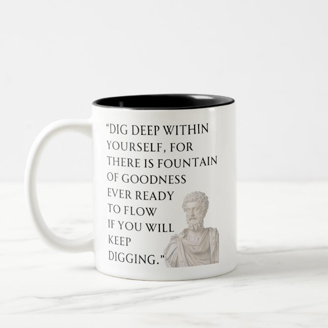 Marcus Aurelius Quote Mug (Left)
