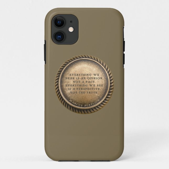 Marcus Aurelius Quote Opinionated Coin Case-Mate iPhone Case (Back)