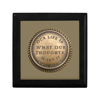 Marcus Aurelius Quote Our Life is what our .... Gift Box