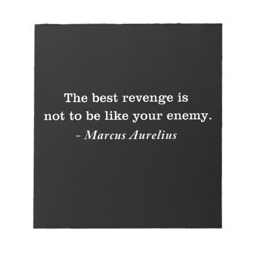 Marcus Aurelius Revenge Stoic Quote Notepad