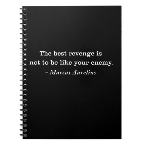 Marcus Aurelius Revenge Stoic Quote Notepad Notebook