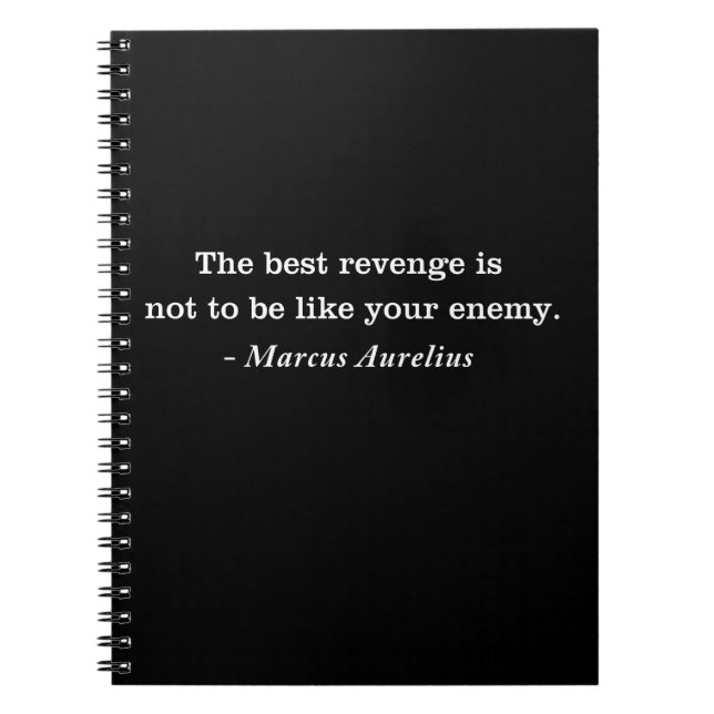 Marcus Aurelius Revenge Stoic Quote Notepad Notebook (Front)