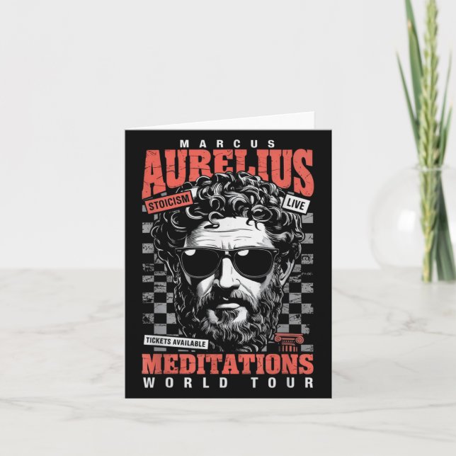 Marcus Aurelius Stoic Philosoper Quote Motivationa Card (Front)