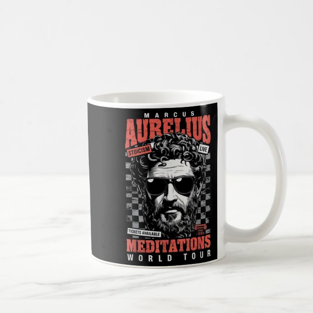 Marcus Aurelius Stoic Philosoper Quote Motivationa Coffee Mug (Right)