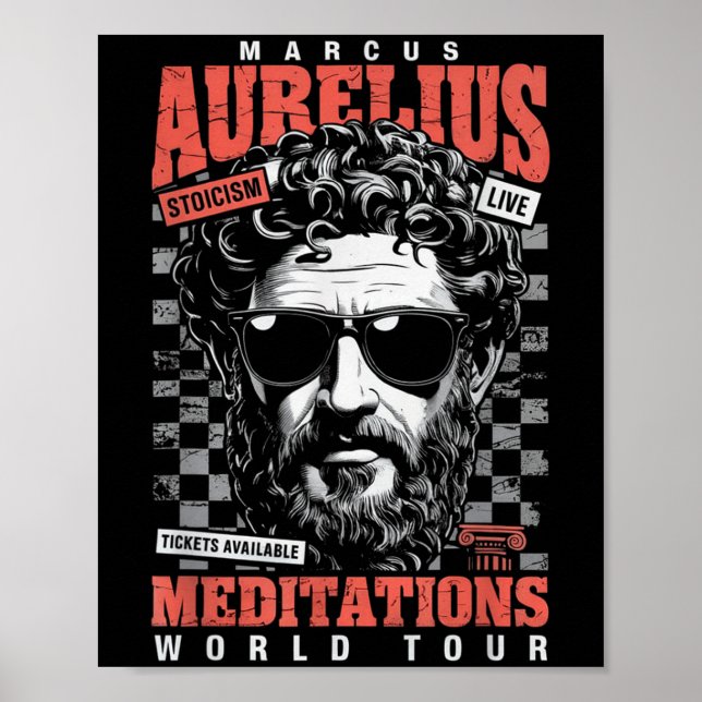 Marcus Aurelius Stoic Philosoper Quote Motivationa Poster (Front)