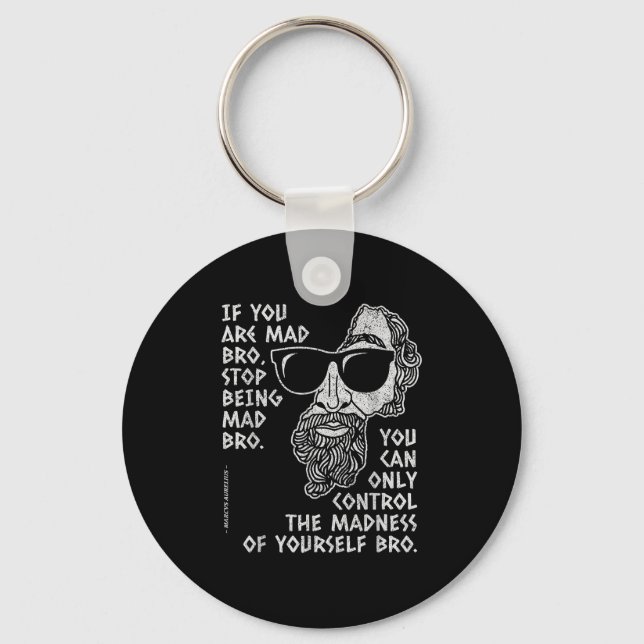 Marcus Aurelius Stoic Philosopher Ancient Roman Jo Keychain (Front)