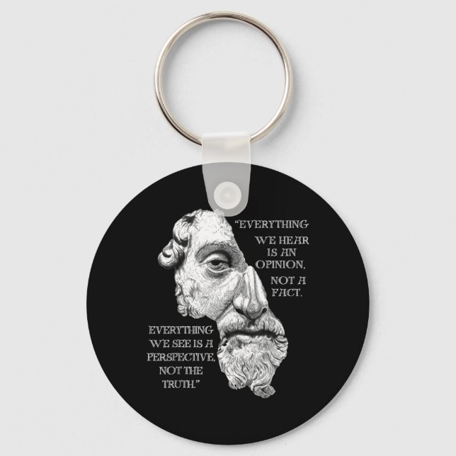 Marcus Aurelius Stoic Philosophy Novel Philosopher Keychain (Front)