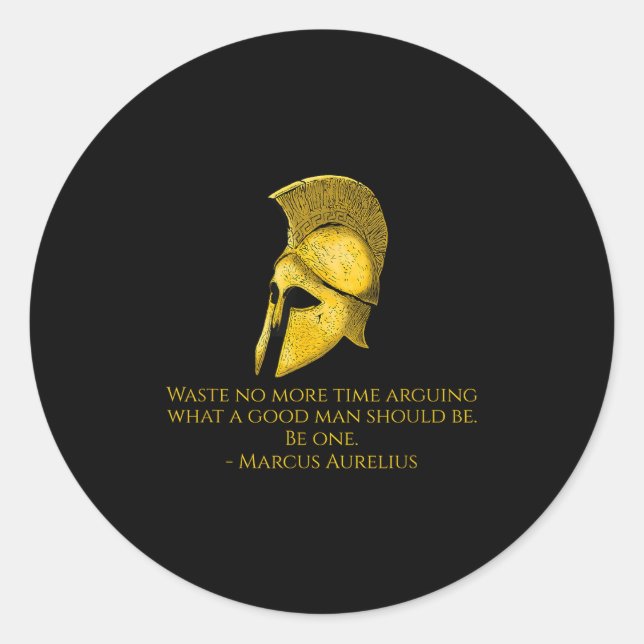 Marcus Aurelius - Stoic Philosophy Quote On Being  Classic Round Sticker (Front)