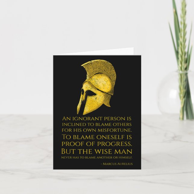 Marcus Aurelius Stoic Philosophy Quote - Roman Sto Card (Front)