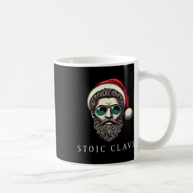 Marcus Aurelius Stoic Santa Claus Stoicism Funny C Coffee Mug (Right)