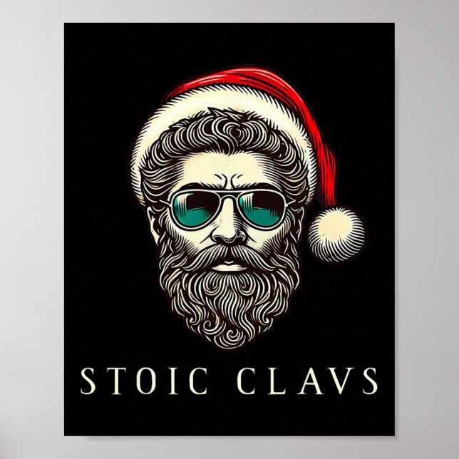 Marcus Aurelius Stoic Santa Claus Stoicism Funny C Poster (Front)