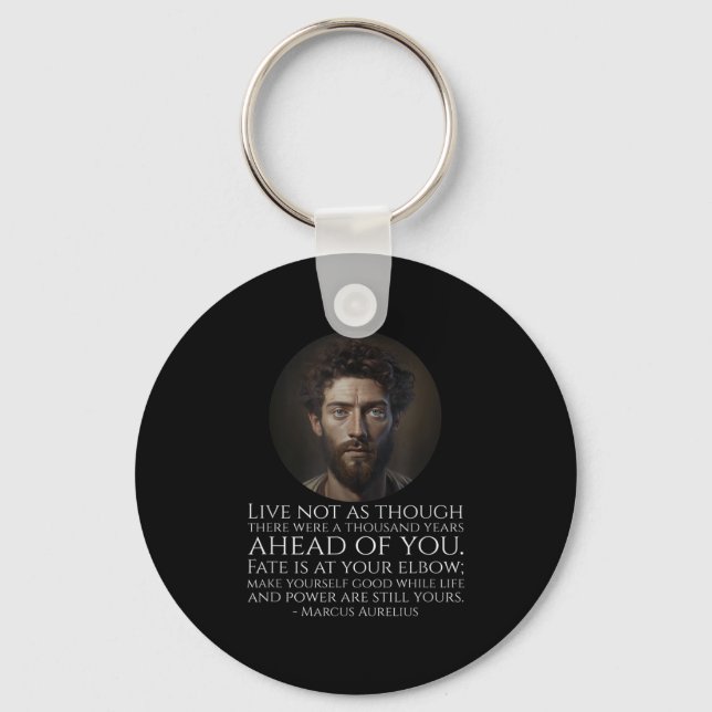 Marcus Aurelius Stoicism - Roman Stoic Philosophy  Keychain (Front)