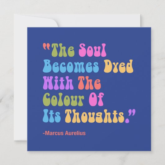 Marcus Aurelius Thoughts Colour Our Soul (Front)