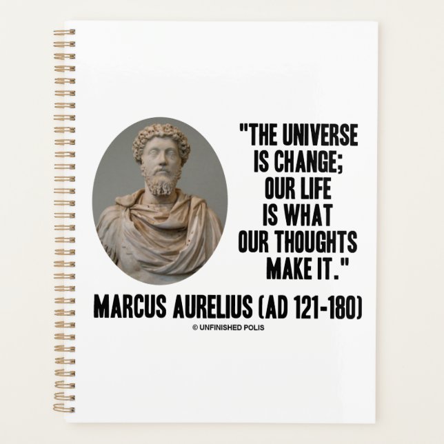 Marcus Aurelius Universe Change Life Thoughts Qte Planner (Front)