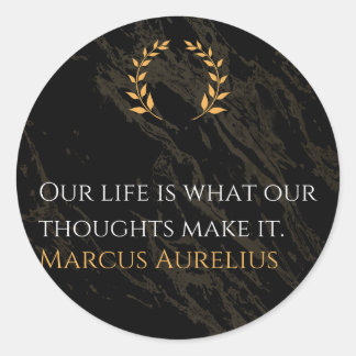 Marcus Aurelius's Truth: Shaping Life Classic Round Sticker