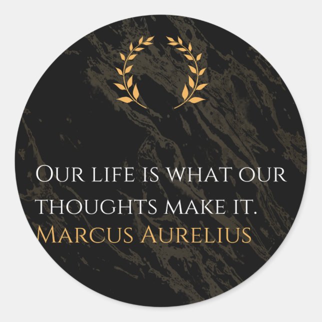 Marcus Aurelius's Truth: Shaping Life Classic Round Sticker (Front)